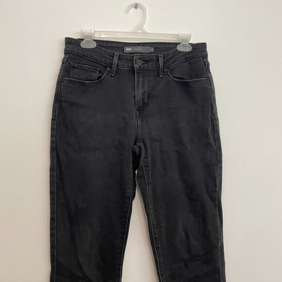 LEVI'S LEVIS Mid Rise Skinny Jeans Solid Black Stretch Skinny Jean 8 tag W29 L30 - Picture 3 of 14